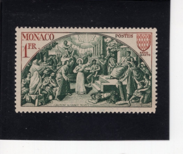 MONACO(����)-#264-1fr-JUDGMENT OF ST. DEVOTE(�� ����Ʈ�� ����)-1951.6.4��
