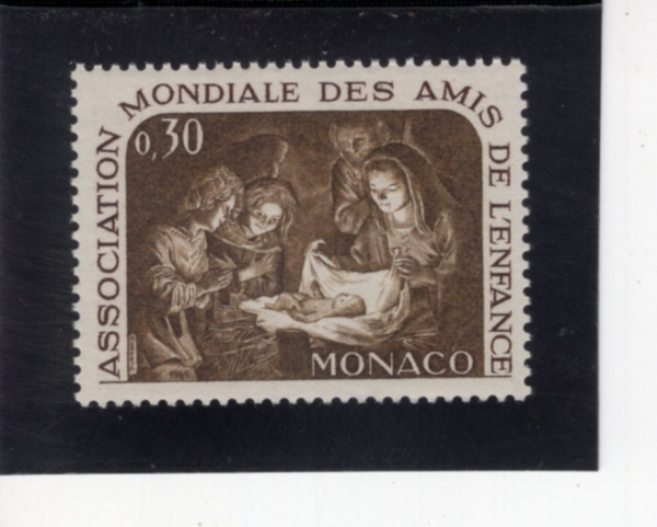 MONACO(����)-#630-30c-NATIVITY BY GERARD VAN HONTHORST(����Ʈ ȥƮȣ����Ʈ, �Ʊ� ����)-1966.2.1��