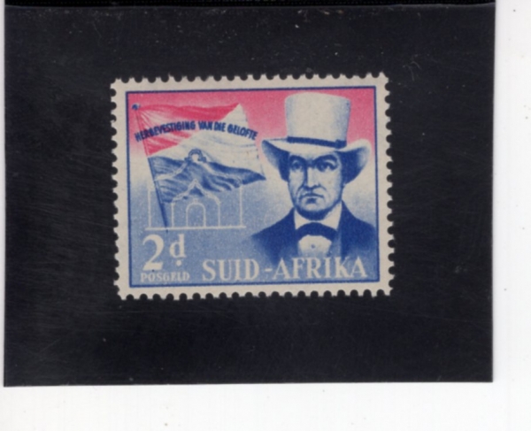 SOUTH AFRICA(��������ī��ȭ��)-#216-2p-ANDRIES PRETORIUS, CHURCH OF THE VOW AND FLAG OF NATALIA(�ȵ帮�� �����丮�콺, ������ ��ȸ, ��Ż���� ��ȭ���� ���)-1955.12.1��