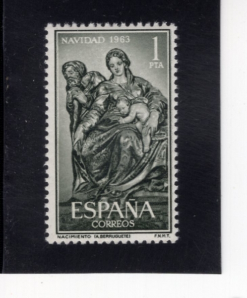 SPAIN(������)-#1196-1p-HOLY FAMILY BY ALONSO BERRUGUETE(�˷м� ��������� �������� ����)-1963.12.2��