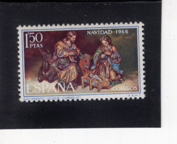 SPAIN(������)-#1391-1p-NATIVITY, SCULPTURE BY PEDRO DUQUE CORNEJO(���� ���� �ڸ���ȣ�� ź�� ����)-1966.12.5��