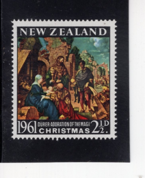 NEW ZEALAND(��������)-#355-2 1/2p-ADORATION OF THE MAGI, BY DURER(�˺극��Ʈ �ڷ��� \"����ڻ��� ���\")-1961.10.16��