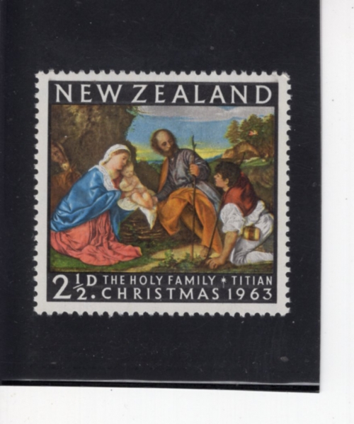 NEW ZEALAND(��������)-#359-2 1/2p-HOLY FAMILY BY TITIAN(Ƽġ�Ƴ��� ���� �ִ� ������)-1963.10.14��