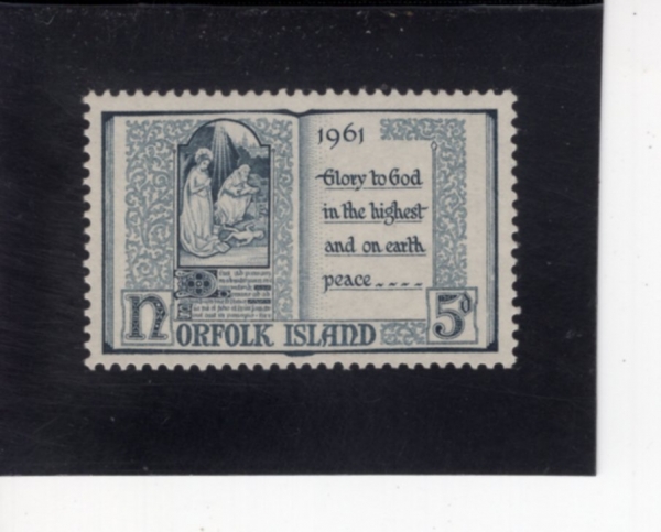 NORFOLK ISLAND(���� ��)-#44-5p-PAGE FROM BOOK OF HOURS, 15TH CENTURY(������ å�� 15����)-1961.11.20��