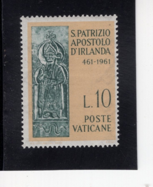 VATICAN CITY(��Ƽĭ �ñ�)-#313-10 I-ST. PATRICK, MARBLE SCULPTURE(�� ��Ʈ��, �븮�� ����)-1961.10.6��