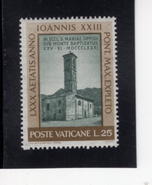 VATICAN CITY(��Ƽĭ �ñ�)-#318-25 I-CHURCH AT SOTTO IL MONTE(���� �� ���� ��ȸ)-1961.11.25��
