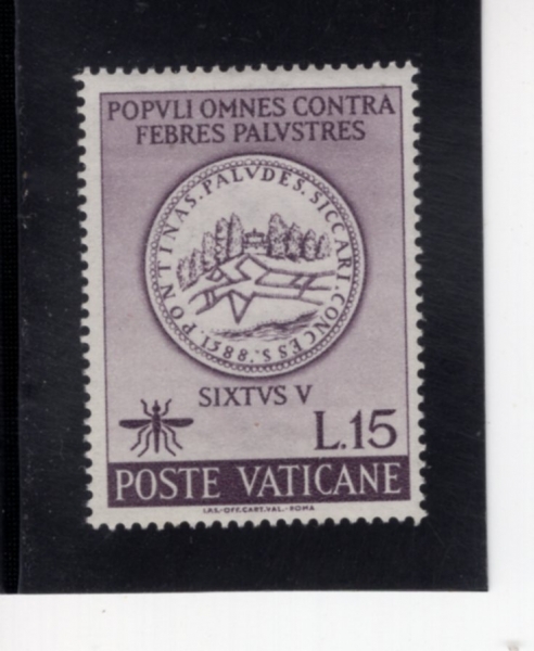 VATICAN CITY(��Ƽĭ �ñ�)-#326-15 I-DRAINING OF PONTINE MARSHES MEDAL BY POPE SIXTUS V, 1588(��Ȳ �Ľ����� 5�� ���� �Ⱓ�� ������ �޴�)-1962.4.6��