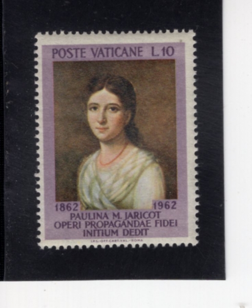 VATICAN CITY(��Ƽĭ �ñ�)-#338-10 I-PAULINA M. JARICOT(���� ���� �ڸ���)-1962.7.5��