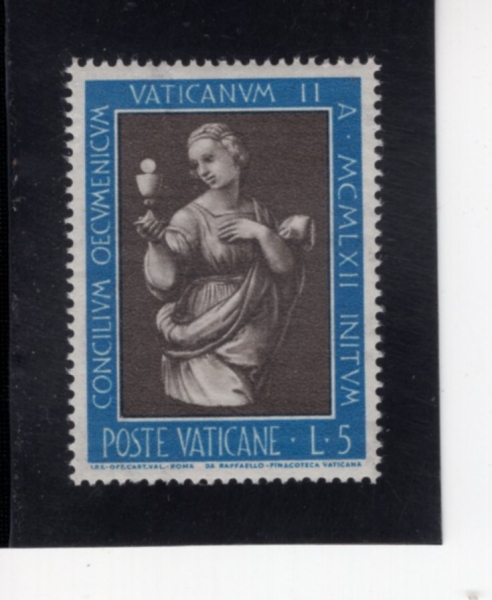VATICAN CITY(��Ƽĭ �ñ�)-#345-5 I-\"FAITH\" BY RAPHAEL(���Ŀ����� �����)-1962.10.30��