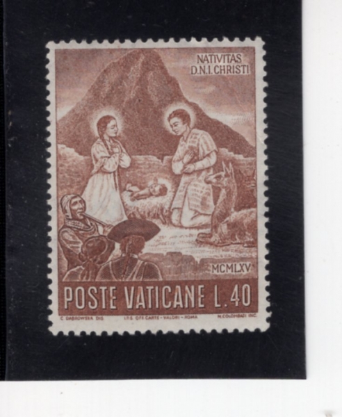 VATICAN CITY(��Ƽĭ �ñ�)-#421-40 I-PERUVIAN NATIVITY SCENE(��� ź�� ���)-1965.11.25��