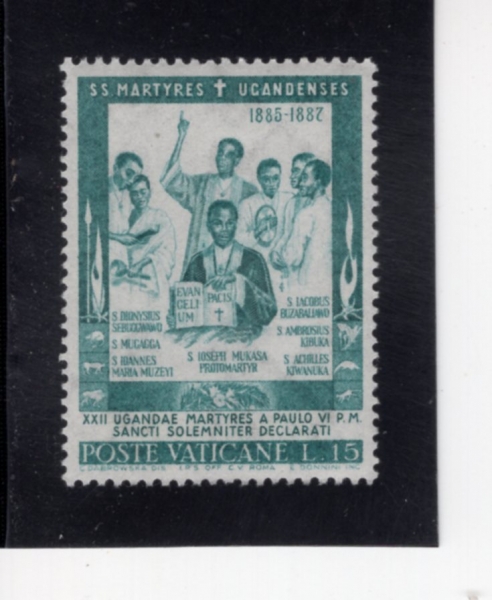 VATICAN CITY(��Ƽĭ �ñ�)-#404-15 I-UGANDA MARTYRS(�찣�� ������)-1965.3.16��