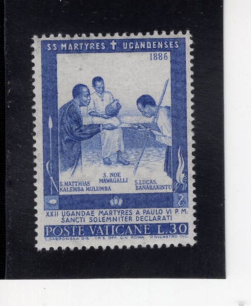 VATICAN CITY(��Ƽĭ �ñ�)-#406-30 I-UGANDA MARTYRS(�찣�� ������)-1965.3.16��