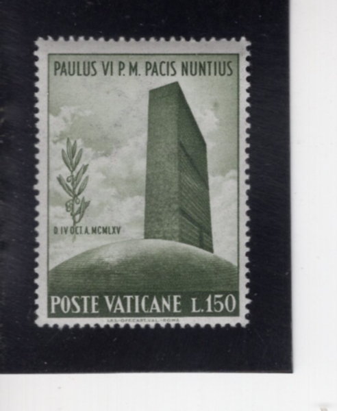 VATICAN CITY(��Ƽĭ �ñ�)-#418-150 I-UN HEADQUARTERS AND OLIVE BRANCH(���� ����, �ø��� ����)-1965.10.4��