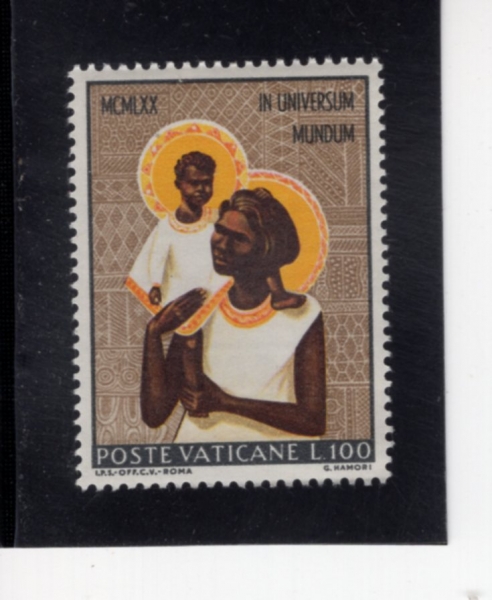 VATICAN CITY(��Ƽĭ �ñ�)-#497-100 I-MODONNA AND CHILD, BY GEORG HAMORI, DARWIN CATHEDRAL, AUSTRALIA(�Կ���ũ �ϸ��� �����ڿ� ������, ȣ�� ���� �뼺��)-1970.11.26��