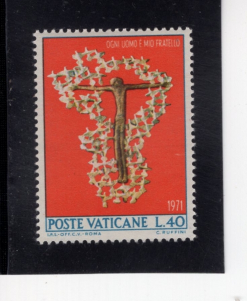 VATICAN CITY(��Ƽĭ �ñ�)-#501-40 I-CRUCIFIED CHRIST SURROUNDED BY DOVES(��ѱ�鿡�� �ѷ����� ���ڰ��� �� ���� �׸�����)-1971.2.2��