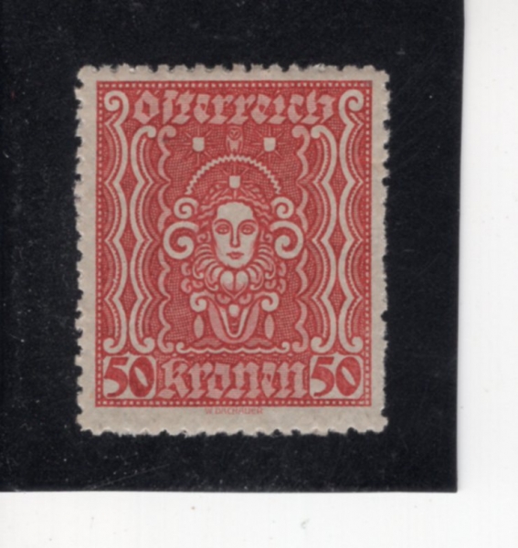 AUSTRIA(����Ʈ����)-#290-50k-SYMBOLS OF ART AND SCIENCE(����, ������ ��¡)-1922��