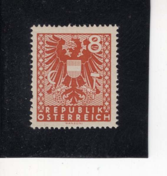 AUSTRIA(����Ʈ����)-#436-8pf-COAT OF ARMS(����Ʈ���� ��ȭ�� ����)-1945.7.3��