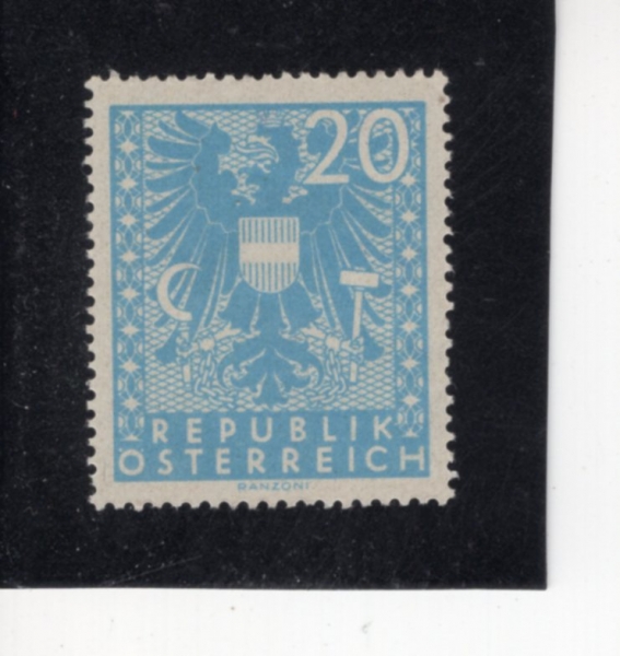 AUSTRIA(����Ʈ����)-#441-20pf-COAT OF ARMS(����Ʈ���� ��ȭ�� ����)-1945.7.3��