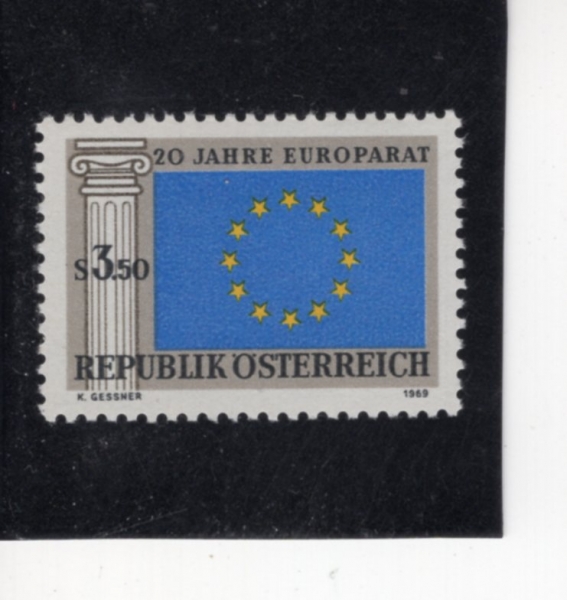 AUSTRIA(����Ʈ����)-#838-3.50s-COUNCIL OF EUROPE EMBLEM(���� ����ȸ ������)-1969.5.5��