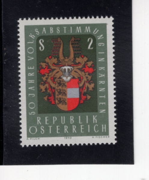AUSTRIA(����Ʈ����)-#883-2s-ARMS OF CARINTHIA(ī��Ƽ���� ����)-1970.10.2��
