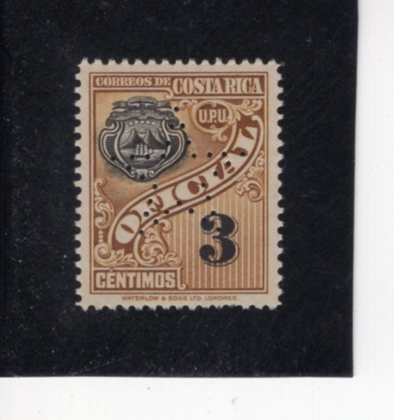COSTA RICA(�ڽ�Ÿ��ī)-#O71-3c-UPU AND COAT OF ARMS(������, �ڽ�Ÿ��ī�� ����)-1926��