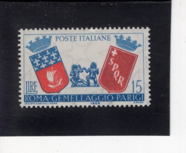 ITALY(��Ż����)-#768-15 I-ARMS OF PARIS AND ROME(�ĸ�, �θ��� ����)-1959.4.9��