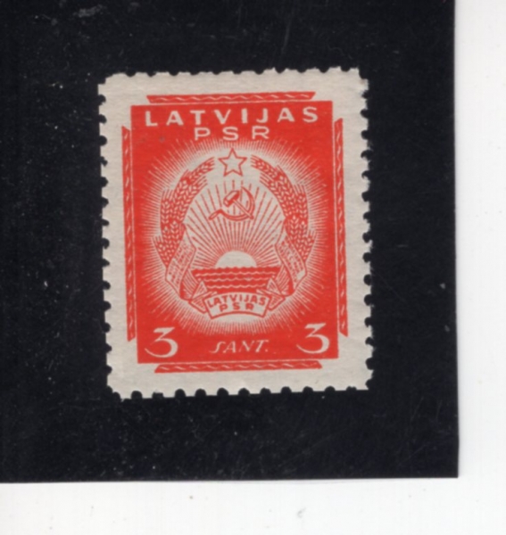 LATVIA(��Ʈ���)-#2N47-3s-ARMS OF SOVIET LATVIA(��Ʈ��� �Һ�Ʈ ��ȸ���� ��ȭ���� ����)-1940��