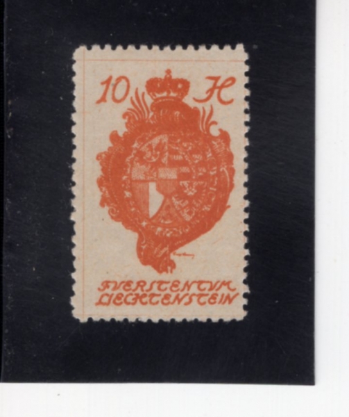 LIECHTENSTEIN(�����ٽ�Ÿ��)-#19-10h-COAT OF ARMS(�����ٽ�Ÿ�� ����)-1920��