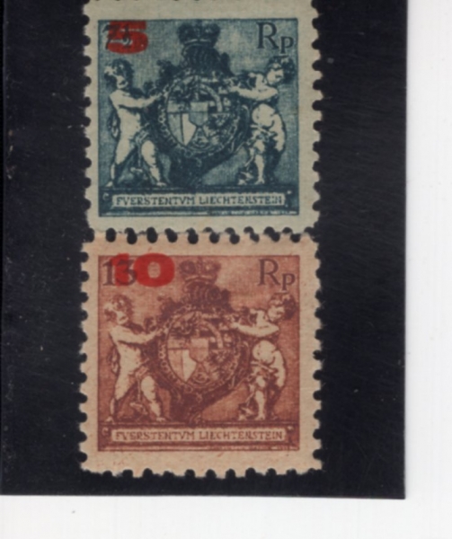 LIECHTENSTEIN(�����ٽ�Ÿ��)-#70~1(2��)-COAT OF ARMS WITH SUPPORTERS(���� ������)-1924��