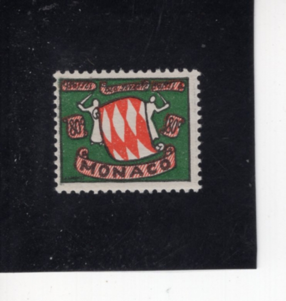 MONACO(����)-#314-80c-GRIMALDI FAMILY COAT OF ARMS(�׸����� ���� ����)-1954.4.12��