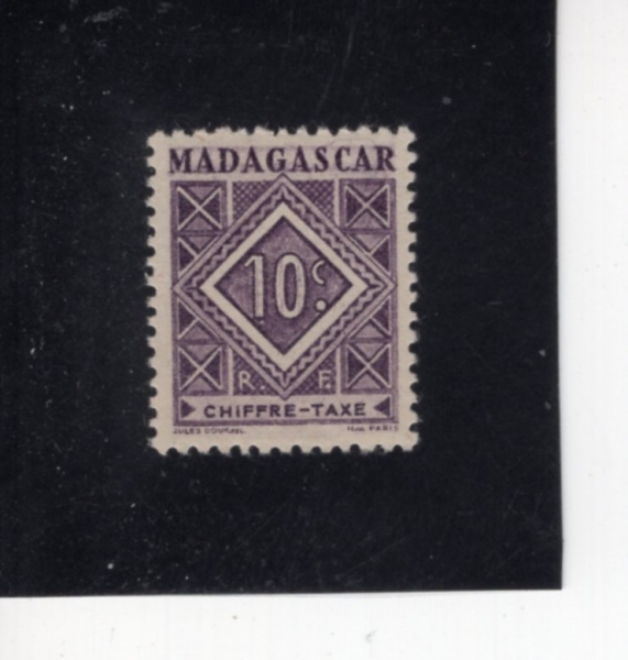 MALAGASY REPUBLIC(���ٰ���ī��)-#J31-10c-POSTAGE DUE STAMPS(���� ��� ���� ��ǥ)-1947��