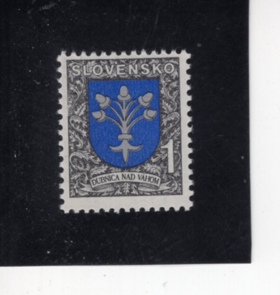 SLOVAKIA(���ι�Ű��)-#169-1k-ARMS OF DUBNICA NAD VAHOM(�κ���� ���� ��Ȩ�� ����)-1993.7.6��