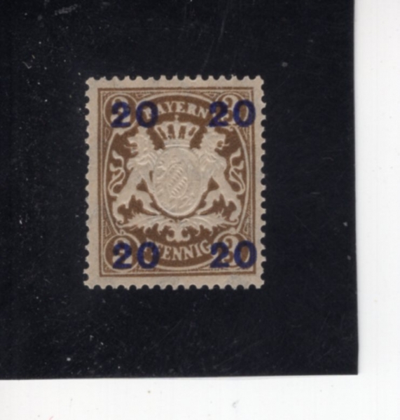 GERMAN STATES-BAVARIA(���̿���)-#237-20pf on 3pf-COAT OF ARMS(���̿����� ����)-1920��