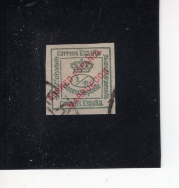 SPANISH MOROCCO(������� ������ ��ȣ��)-#1-1/2c-MURAL CROWN(���� �հ�)-1903��