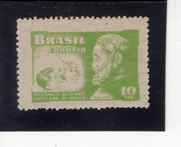 BRAZIL(�����)-#RA3-10c-FATHER JOSEPH DAMIEN AND CHILDREN(�ٹ̿� �ź�, �Ƶ�)-1953.11.30��