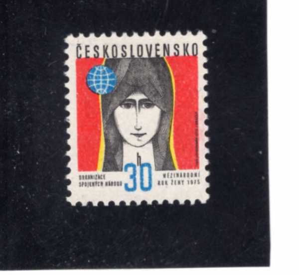 CZECHOSLOVAKIA(ü�ڽ��ι�Ű��)-#1995-30h-YOUNG WOMAN AND GLOBE(���� ����, ����)-1975.3.7��