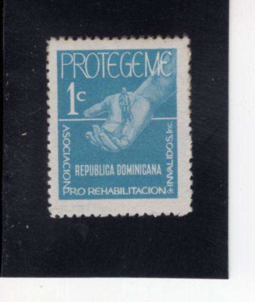 DOMINICA REPUBLIC(���̴�ī ��ȭ��)-#RA41-1c-HAND HOLDING INVALID(������ ��)-1968.3.19��