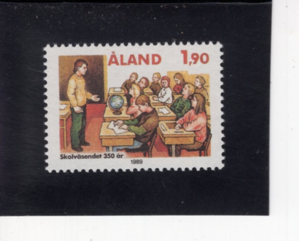 FINLAND-ALAND ISLANDS(�ɶ���-�ö�������)-#57-1.90m-EDUCATIONAL SYSTEM OF THE PROVINCE, 350TH ANNIV.(���� �ý��� 350�ֳ�)-1989.5.31��