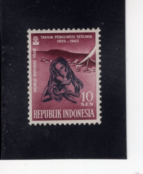 INDONESIA(�ε��׽þ�)-#488-10s-MOTHER AND CHILD, WRY EMBLEM(����, ���� ������ ��)-1960.4.7��