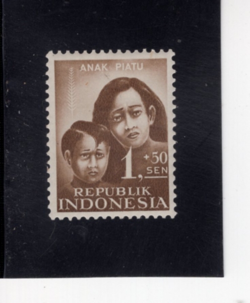 INDONESIA(�ε��׽þ�)-#B114-1r+50s-GIRL AND BOY(�Ƶ�)-1958.7.1��