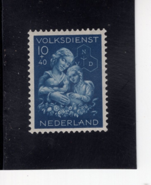 NETHERLANDS(�״�����)-#B153-10+40c-MOTHER AND CHILD(����)-1944.3.6��