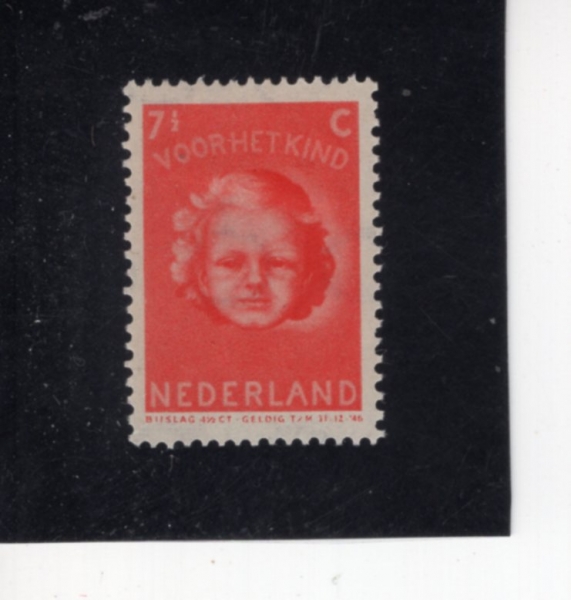 NETHERLANDS(�״�����)-#B157-7 1/2+5 1/2c-CHILD(�Ƶ�)-1945.12.1��