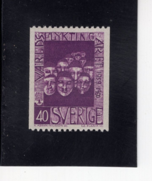 SWEDEN(������)-#555-40o-PEOPLE OF VARIOUS RACES, WRY EMBLEM(������, ���� ������ ��)-1960.6.30��