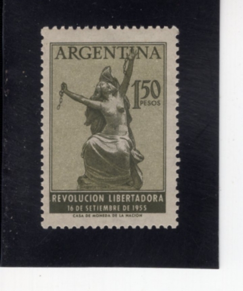 ARGENTINA(�Ƹ���Ƽ��)-#647-1.50p-ARGENTINA BREAKING CHAINS(�罽�� ����)-1955.10.16��
