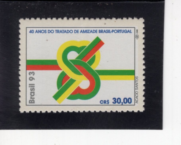 BRAZIL(�����)-#2430-30cr-BRAZIL-PORTUGAL TREATY OF CONSULTATION AND FRIENDSHIP, 40TH ANNIV.(�������� ��ȭ���� ����� ���� ��ȭ������ ��ȣ, ���� �� ���� ����)-1993.11.3��
