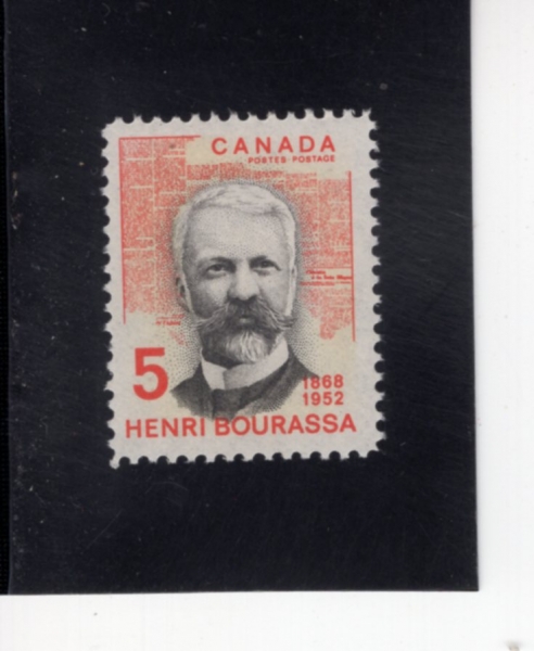 CANADA(ĳ����)-#485-5c-HENRI BOURASSA AND NEWSPAPER PAGE(����-��������-�Ӹ� �ζ��, �Ź�)-1968.9.4��