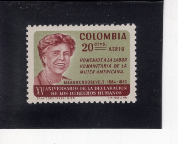 COLOMBIA(�ݷҺ��)-#462-20c-ELEANOR ROOSEVELT(������ �罺��Ʈ)-1964.11.10��