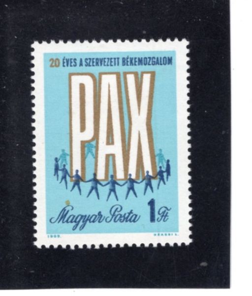 HUNGARY(�밡��)-#1988-1fo-\"PAX\" AND MEN HOLDING HANDS(\"PAX\", ���� ���� ���ڵ�)-1969.6.17��