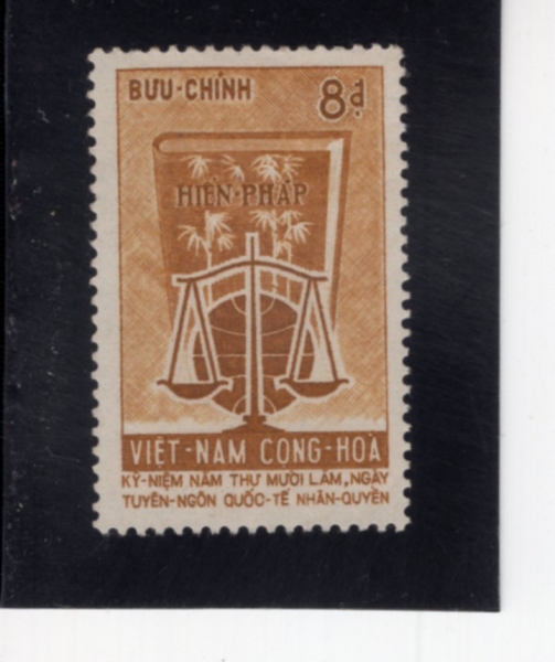 VIET NAM(��Ʈ��)-#226-8pi-CONSTITUTION AND SCALES(����, ������ ����)-1963.12.10��
