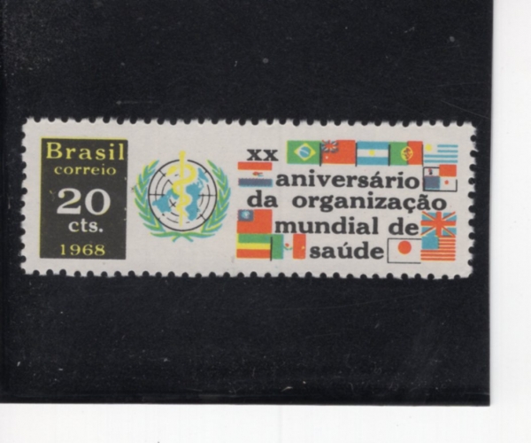 BRAZIL(�����)-#1103-20c-UN EMBLEM AND FLAGS(���� ������, ����)-1968.10.24��